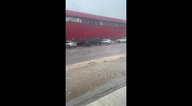 Heavy hailstorm hits Vall d'Albaida, Spain