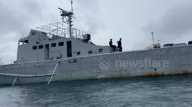 Decommissioned Thai warship sunk to turn into artificial coral reefs and diving spot
