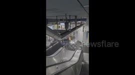 France: Heavy Rains Flood Metro Station In Marseille