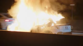 United States: Brentwood Traffic Collision With Fire Shuts Down 405 Freeway