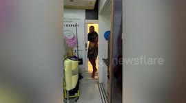 Tourist damages hair salon and runs into road to resist arrest in Thailand