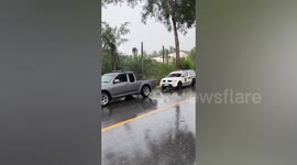 Uprooted tree topples onto school bus injuring 14 in Thailand