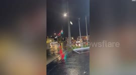 Abandoned cars underwater after thunderstorms hit Florida