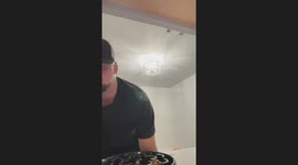 Pup Jumps for Joy as Dinner's Served