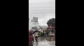 Heavy rains and winds brought by Super Typhoon Yagi lashes in the Philippines