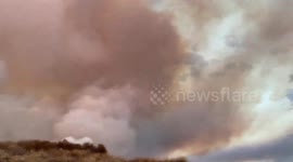 US: Line Fire Breaks Out In Highland, San Bernardino County, California