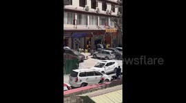 Locals baffled by leopard walking through streets in China