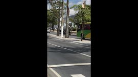 Cement Truck Loses Brakes And Coasts Backward