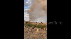 US: Line Fire Breaks Out In Highland, San Bernardino County, California 2