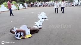 Protester drags paperwork trail to 'corrupt' local government chief in India