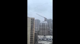 Ghost crane spins without an operator as Super Typhoon Yagi hits China