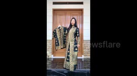 Jakarta resident falls while showcasing clothes in video