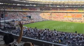 Pope Francis arrives at GBK Stadium for Mass in Jakarta