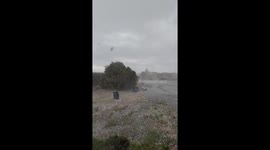 Heavy hailstorm hits Taos, New Mexico