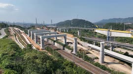 China: Nanchang-JiujiangIntercity Railway Construction in Jiujiang