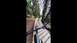 Man captures thrilling mountain bike adventure in Switzerland