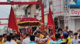Hindu deity Ganesha looks as Lord Ram on Ganesh Chaturthi festival in India