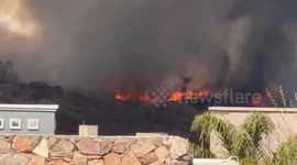 Wildfire in La Calera, Argentina