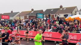 Final Mile of Great North Run Half Marathon in South Shields Newcastle