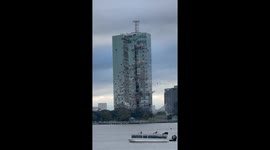 Hurricane-damaged Hertz Tower in Lake Charles brought down in controlled demolition