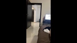 Boyfriend Startled While Doing Chores