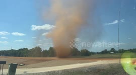 Large Dust Devil Filmed Up Close
