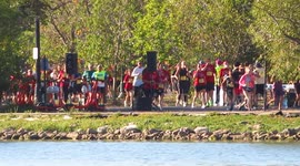 Queen City Marathon 2024 Lakeside View of Incredible Number of Runners! #QCM #Marathon #running