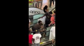 Child with foot stuck in escalator rescued in Singapore