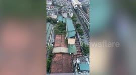 Super Typhoon Yagi tears roof from building in Vietnam