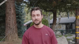 United States: San Bernardino County Line Fire Mountain Home Village Highway 38 Evacuation Order Resident Speaks On Camera