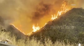 United States: Running Springs Line Fire Continues Burning Out Of Control 3