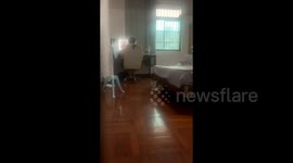 Gamer taken aback as lightning strikes his building during super typhoon in China