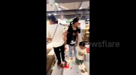 Shoppers tear open food and drink after false rumour of closure sale sparks buying frenzy in China