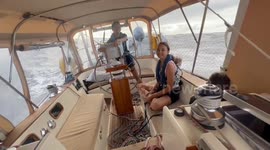 Couple pulled their children out of school to travel to Africa - on a yacht