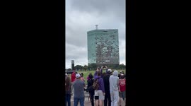 Lake Charles' tallest building demolished after hurricane Laura damage