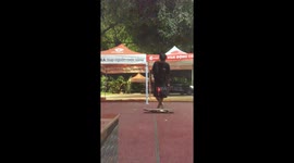 Skater's attempted flip ends in painful fail