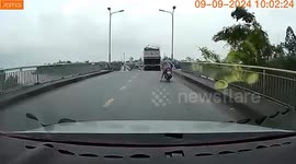 Terrifying moment bridge collapses in Vietnam as Typhoon Yagi pummels country