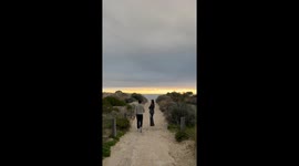 Boy surprises his girlfriend with a perfect proposal during a scenic beach walk