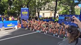United States: Thousands of runners compete in the New Balance in New York City