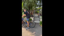Man Takes Cat On Bicycle Rides