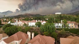 Video from Dove Canyon to the fire in Robinson Ranch
