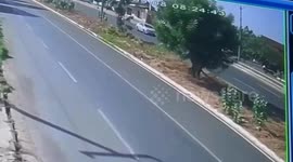 Small plane crashes into van and motorbike on Brazilian motorway