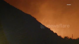 USA: Trabuco Canyon Airport Fire