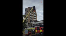 Firefighters and police on scene as enormous flames rip through Catford apartments