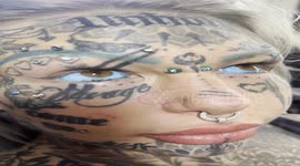 'World's most tattooed woman' who almost went BLIND after inking eyeballs gets procedure done AGAIN (part 5)