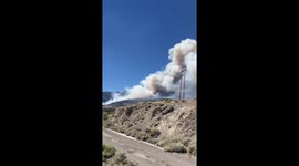 Wildfire smoke billows over Washoe Lake, Nevada