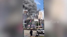 Thousands of wedding dresses go up in flames in fire at bridal store in Taiwan