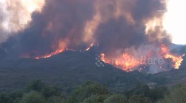 USA: Riverside County Airport Fire Impacts Los Pinos Center Part 2