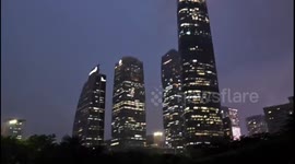 Skyscraper struck by lightning in dramatic scene in China