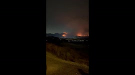 Video captures the Airport Fire in Trabuco Canyon, CA
